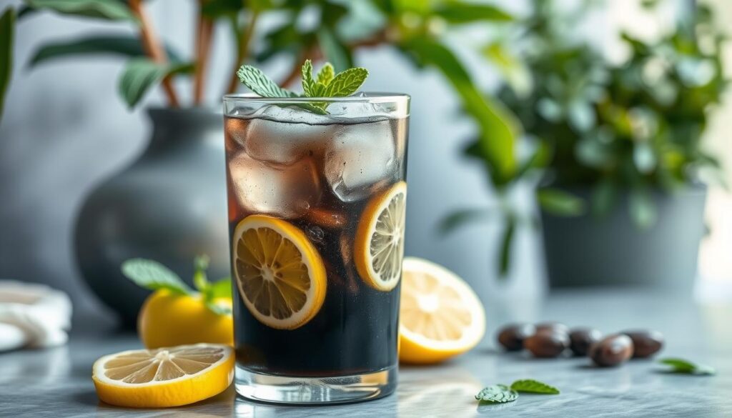 Detox Mocktail with Activated Charcoal
