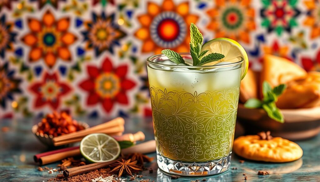 Moroccan mint tea mocktail Moroccan mint tea mocktail