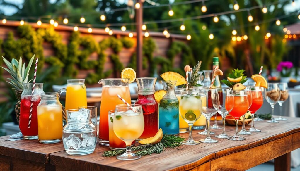 Party Planning Mocktail Setup