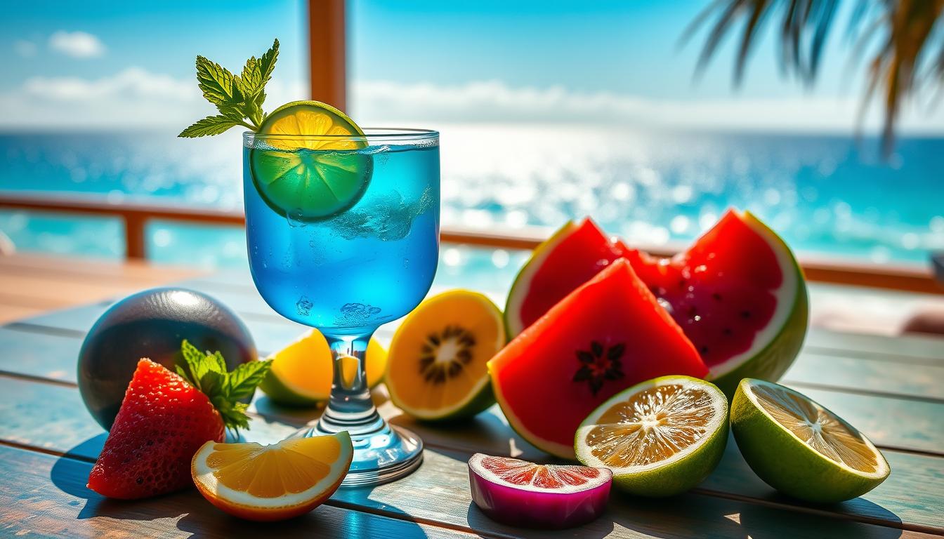 blue mocktails