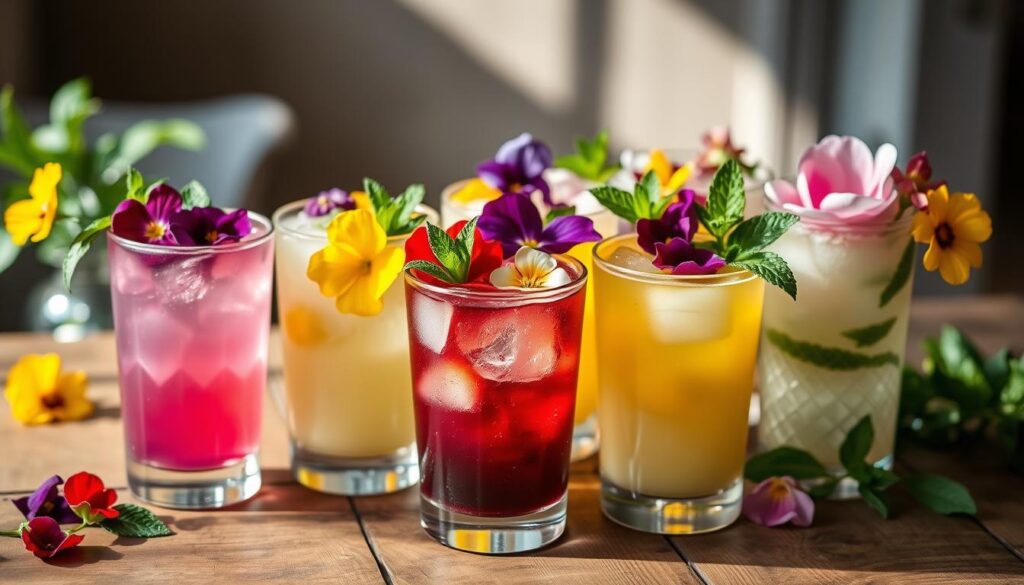 edible flower garnishes