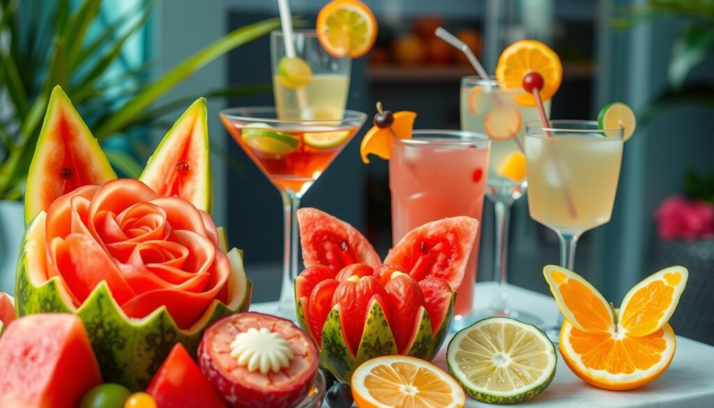 fruit garnish techniques