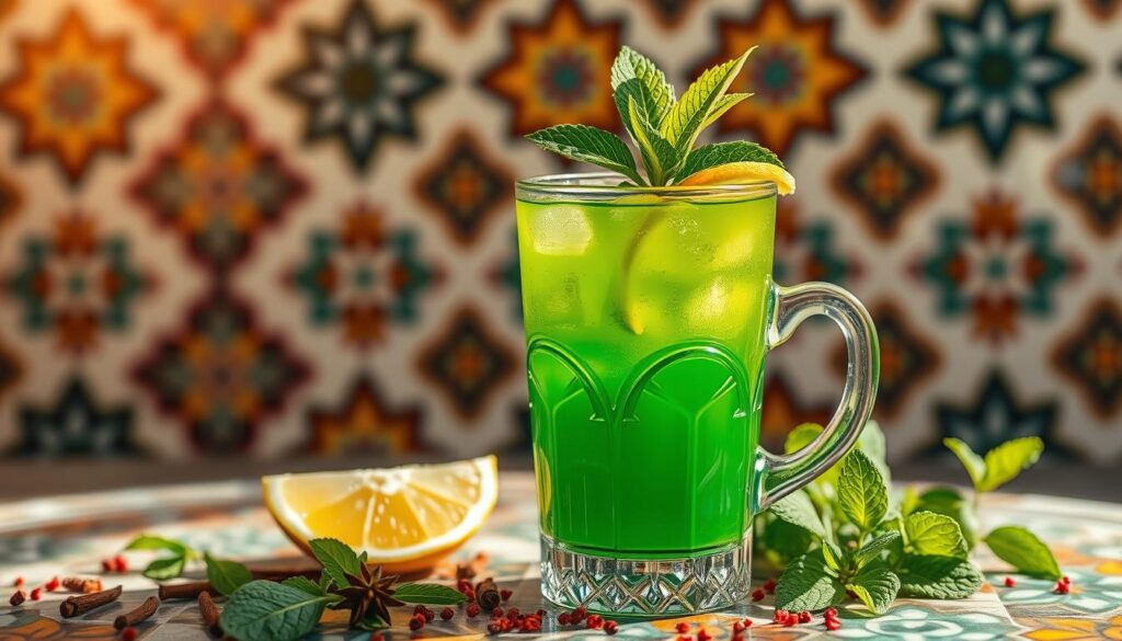 moroccan mint tea mocktail